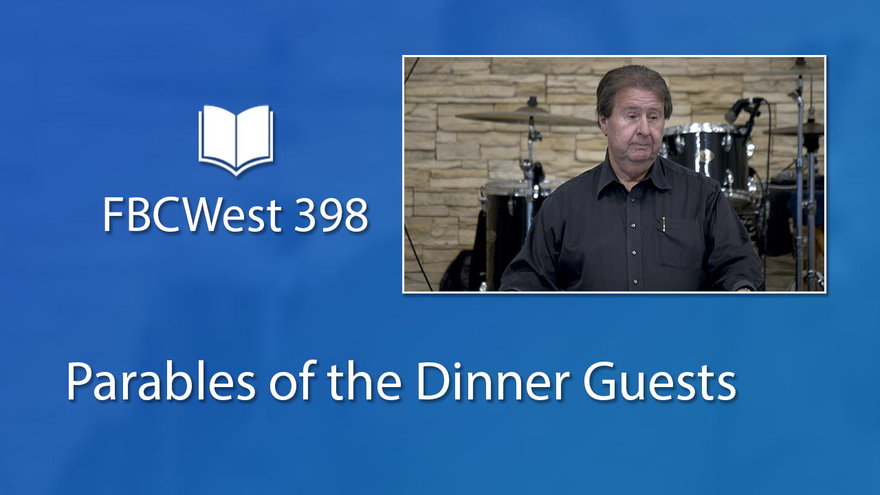 399 FBCWest | Parables of the Dinner Guests photo poster