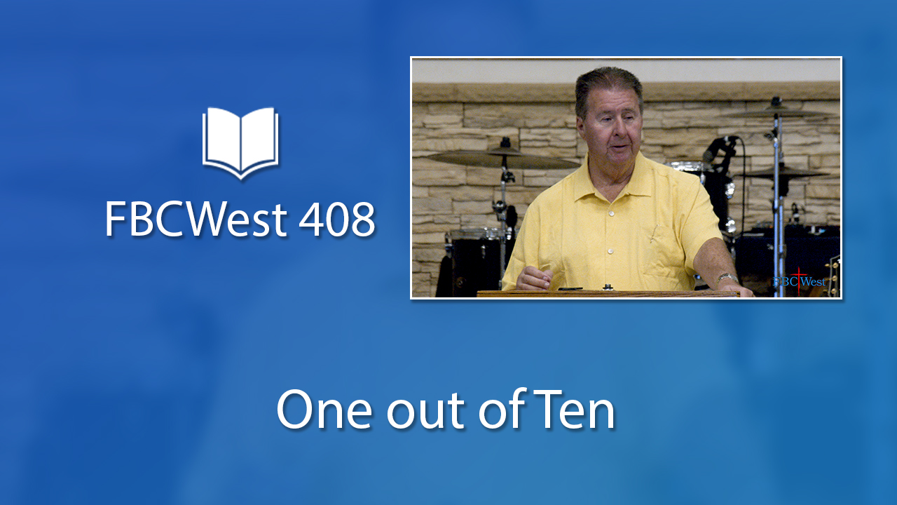 408 FBCWest | One Out of Ten photo poster